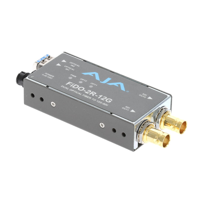 【決算セール2026】【中古品】AJA Video Systems FiDO-2R-12G 2ch シングルモード LC Fiber → 12G-SDI 受信機