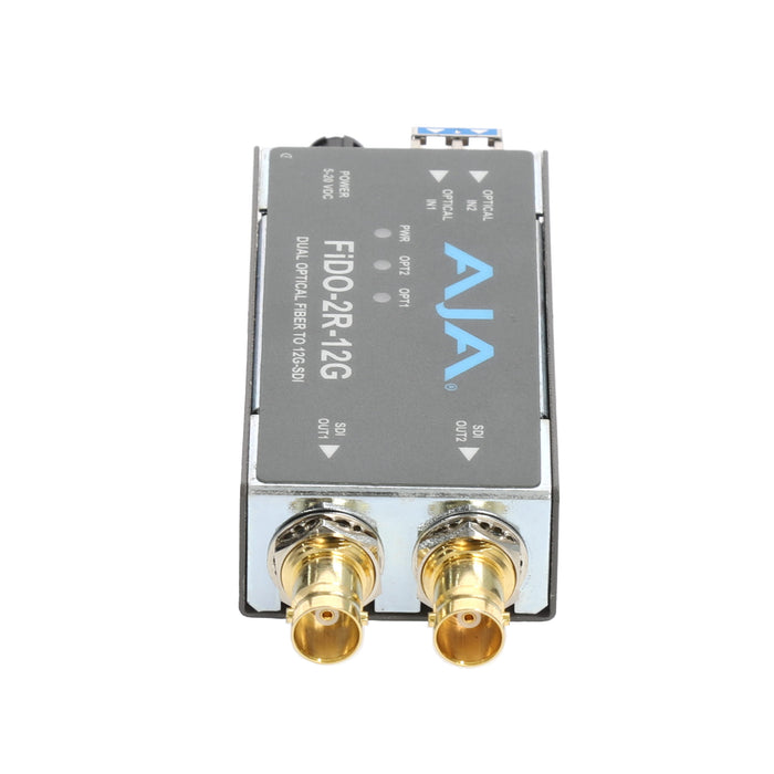【決算セール2026】【中古品】AJA Video Systems FiDO-2R-12G 2ch シングルモード LC Fiber → 12G-SDI 受信機