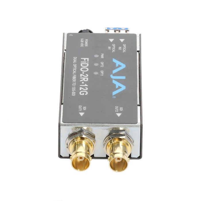 【決算セール2026】【中古品】AJA Video Systems FiDO-2R-12G 2ch シングルモード LC Fiber → 12G-SDI 受信機