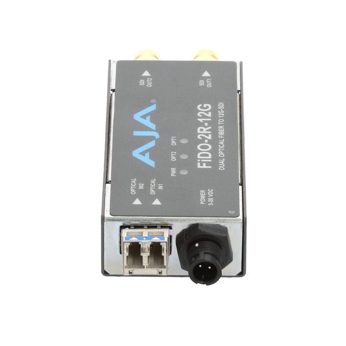 【決算セール2026】【中古品】AJA Video Systems FiDO-2R-12G 2ch シングルモード LC Fiber → 12G-SDI 受信機