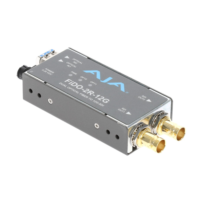 【決算セール2026】【中古品】AJA Video Systems FiDO-2R-12G 2ch シングルモード LC Fiber → 12G-SDI 受信機