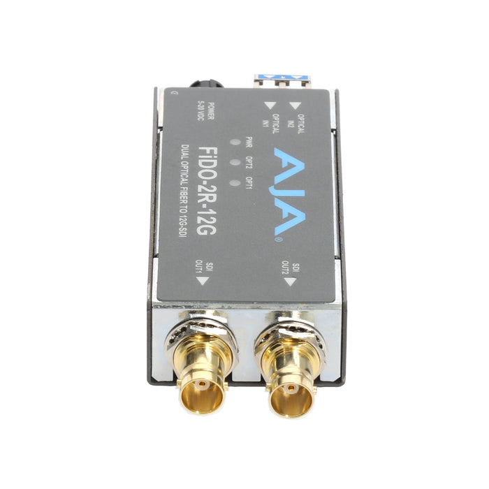 【決算セール2026】【中古品】AJA Video Systems FiDO-2R-12G 2ch シングルモード LC Fiber → 12G-SDI 受信機