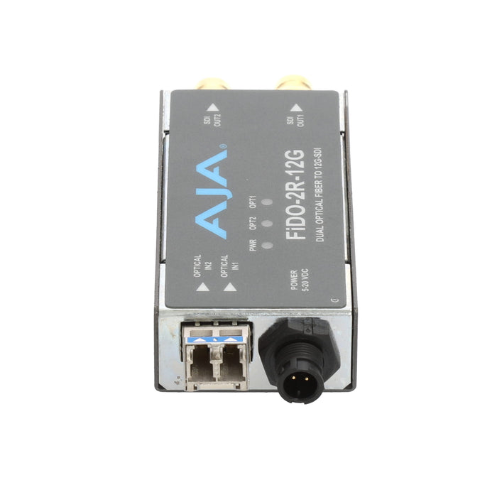 【決算セール2026】【中古品】AJA Video Systems FiDO-2R-12G 2ch シングルモード LC Fiber → 12G-SDI 受信機