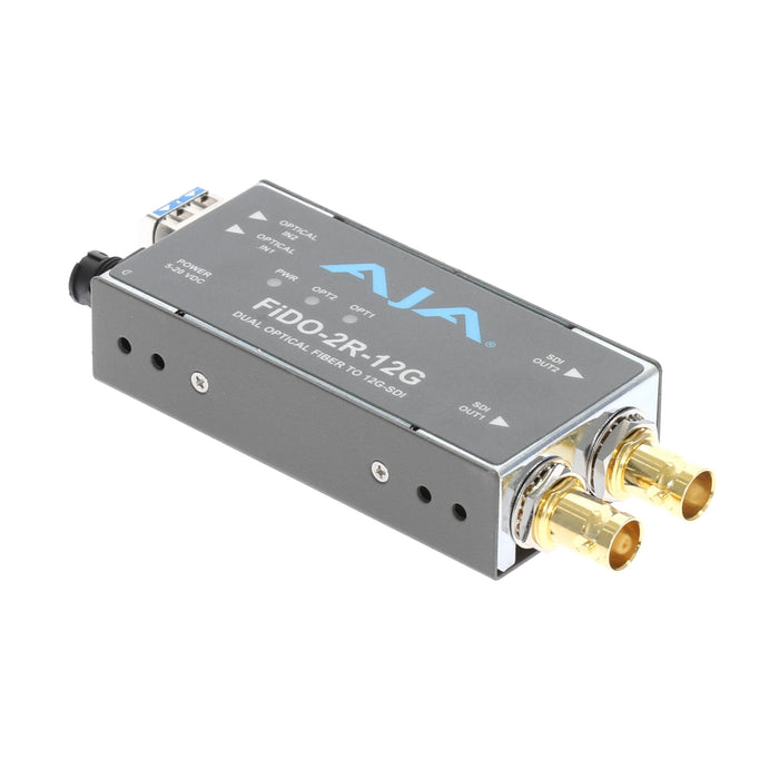 【中古品】AJA Video Systems FiDO-2R-12G 2ch シングルモード LC Fiber → 12G-SDI 受信機