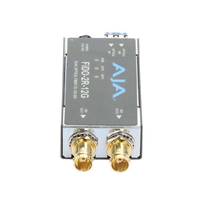 【中古品】AJA Video Systems FiDO-2R-12G 2ch シングルモード LC Fiber → 12G-SDI 受信機