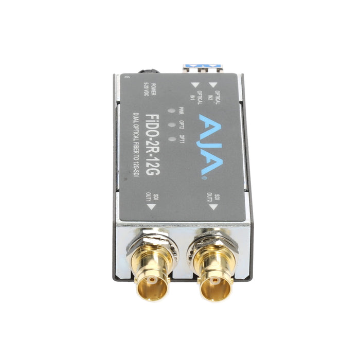 【決算セール2026】【中古品】AJA Video Systems FiDO-2R-12G 2ch シングルモード LC Fiber → 12G-SDI 受信機