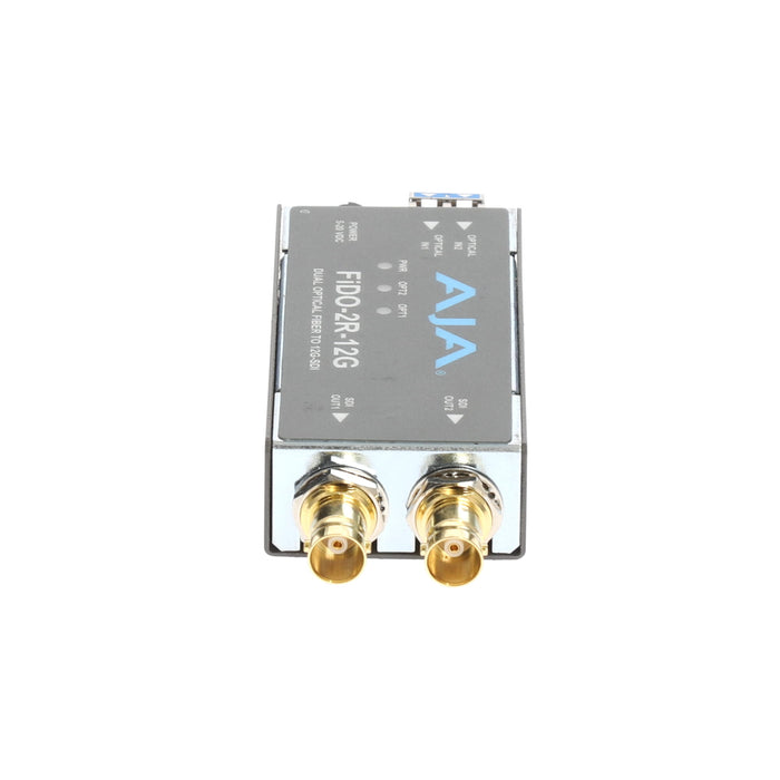 【決算セール2026】【中古品】AJA Video Systems FiDO-2R-12G 2ch シングルモード LC Fiber → 12G-SDI 受信機