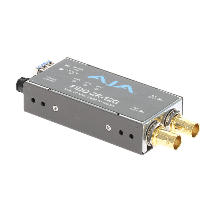【決算セール2026】【中古品】AJA Video Systems FiDO-2R-12G 2ch シングルモード LC Fiber → 12G-SDI 受信機