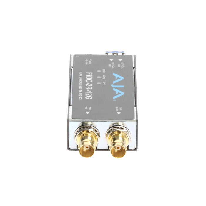 【決算セール2026】【中古品】AJA Video Systems FiDO-2R-12G 2ch シングルモード LC Fiber → 12G-SDI 受信機