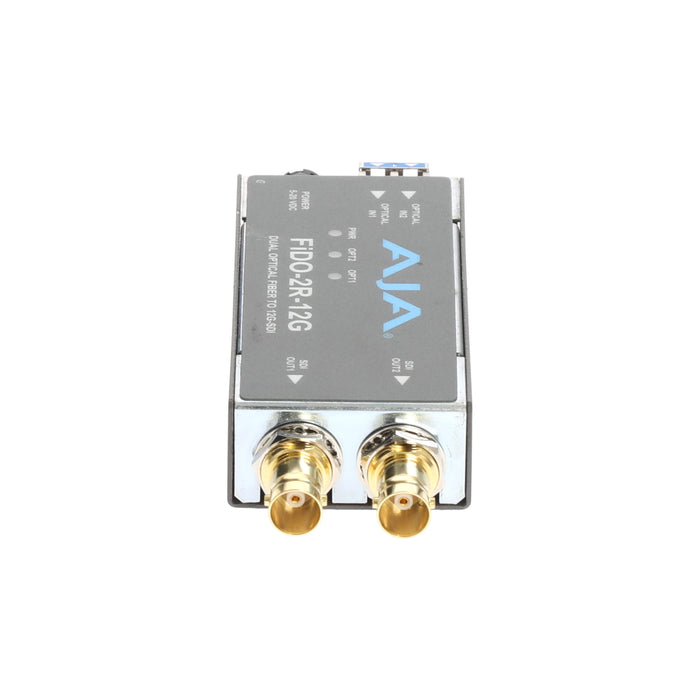 【決算セール2026】【中古品】AJA Video Systems FiDO-2R-12G 2ch シングルモード LC Fiber → 12G-SDI 受信機