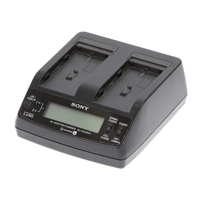 【中古品】SONY AC-VQ1051D ACアダプター/チャージャー(バッテリーパック2個付属)