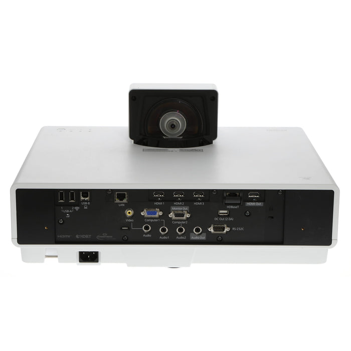 【中古品】EPSON EB-800F ビジネスプロジェクター(超短焦点壁掛け対応モデル/レーザー光源/5000lm/Full HD/ホワイトモデル)
