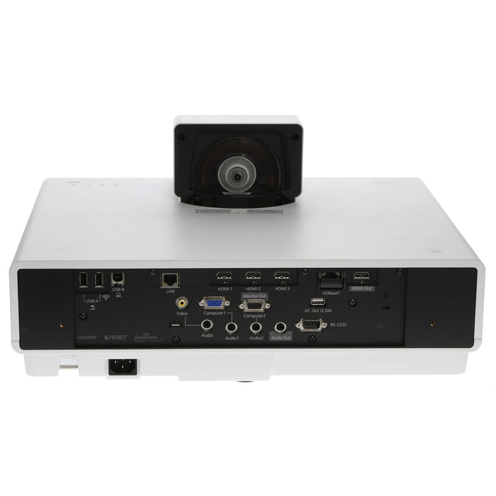 【中古品】EPSON EB-800F ビジネスプロジェクター(超短焦点壁掛け対応モデル/レーザー光源/5000lm/Full HD/ホワイトモデル)