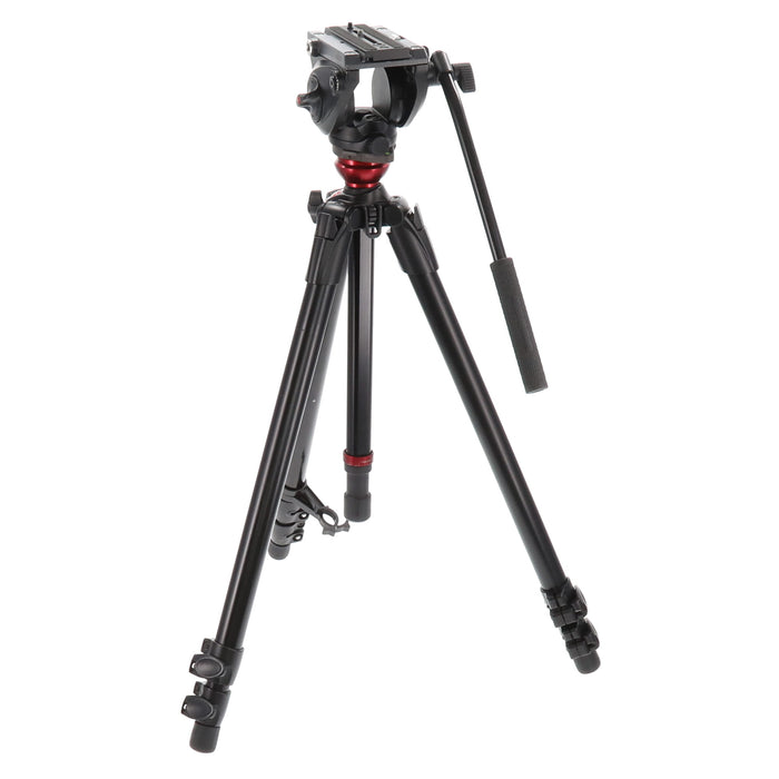 【中古品】Manfrotto MVH500AH 755XBK ビデオキット シングル3段 MDEVEアルミ