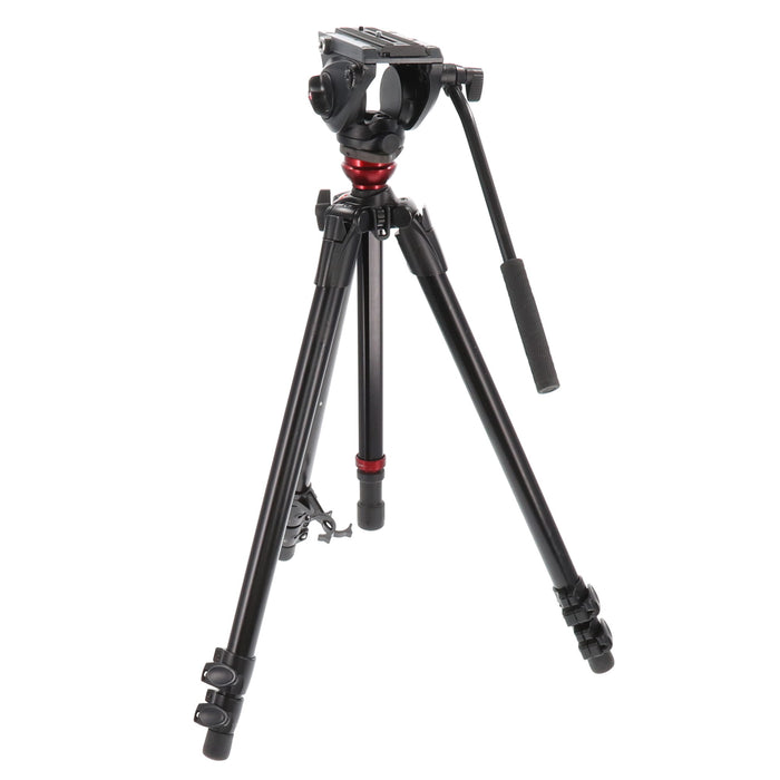 【中古品】Manfrotto MVH500AH 755XBK ビデオキット シングル3段 MDEVEアルミ