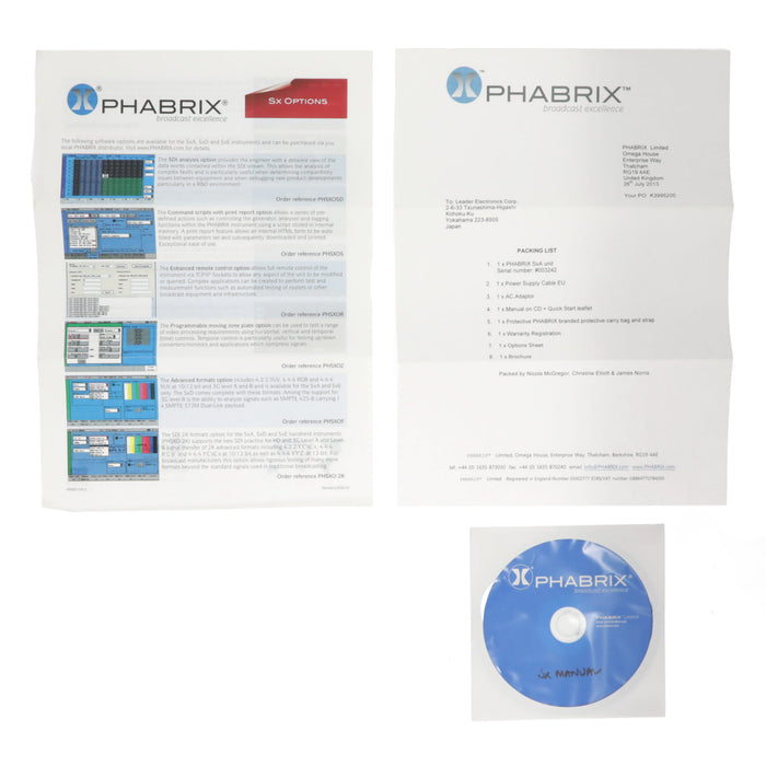 【中古品】Leader PHABRIX SxA PHSXE GENERATOR　ANALYZER　MONITOR