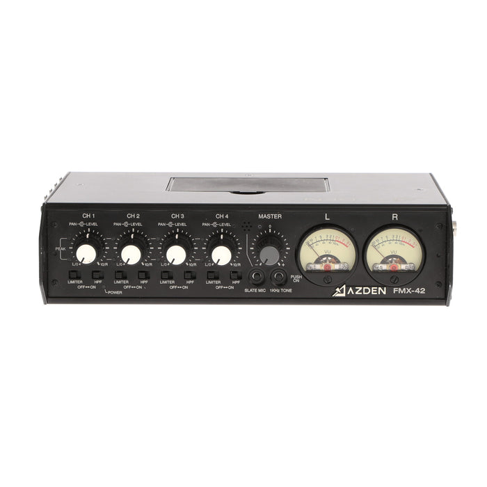 【中古品】AZDEN FMX-42a 4chポータブルミキサー(ジャンク品)