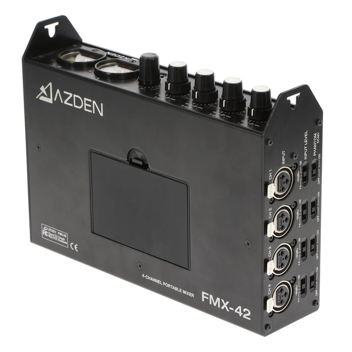 【中古品】AZDEN FMX-42a 4chポータブルミキサー(ジャンク品)