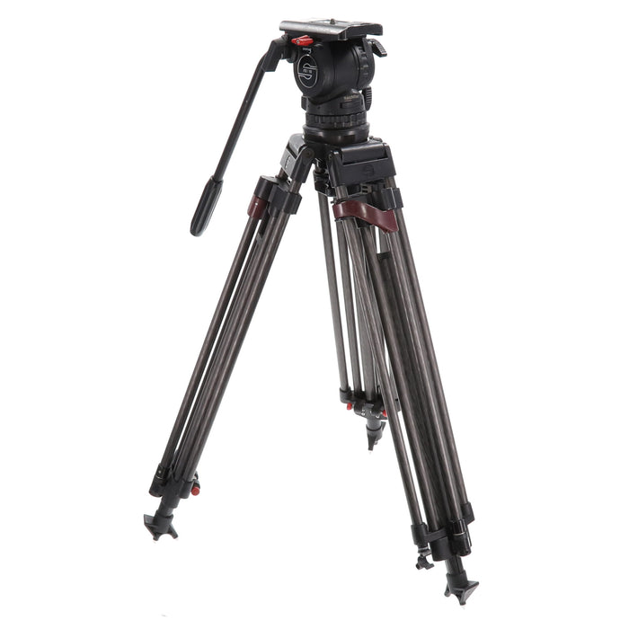 【中古品】Sachtler システムFSB10  ＋ スピードロックCF ビデオ三脚(カーボン3段/スピードロック)(ジャンク品)