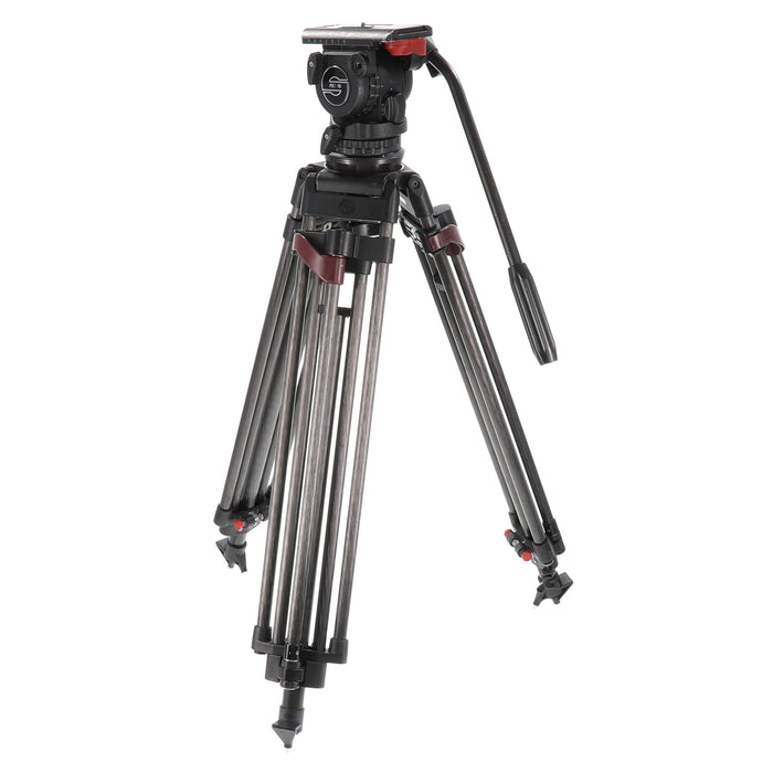 【中古品】Sachtler システムFSB10  ＋ スピードロックCF ビデオ三脚(カーボン3段/スピードロック)(ジャンク品)
