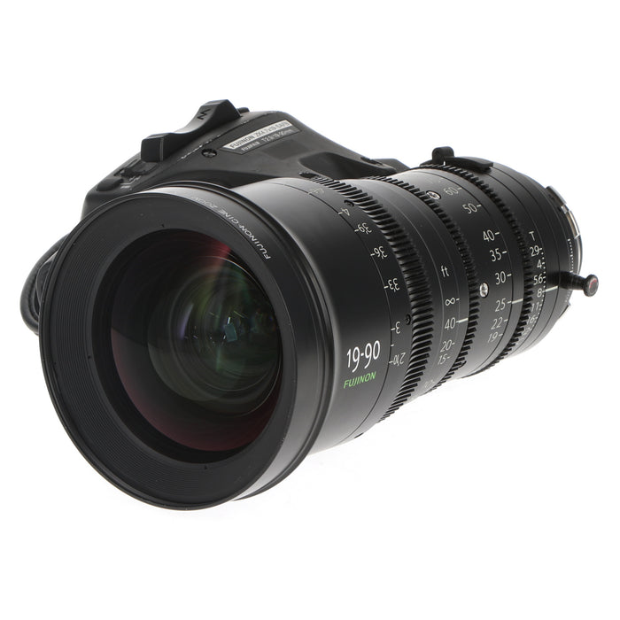 【中古品】FUJINON ZK4.7×19-SAFB ZK19-90mm T2.9(PLマウント/フィート表記/ドライブユニット付)