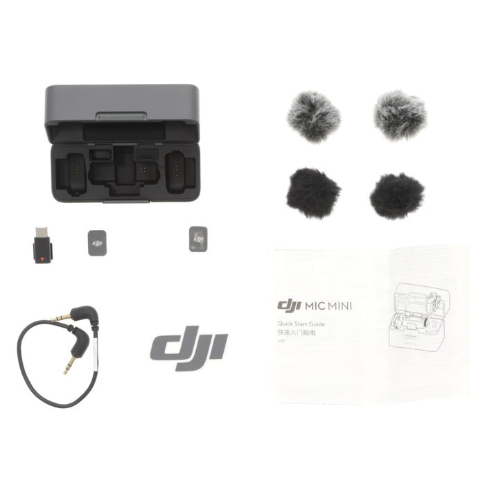 【中古品】DJI DM3005 DJI Mic Mini(トランスミッター×2 + レシーバー×1 + 充電ケース)