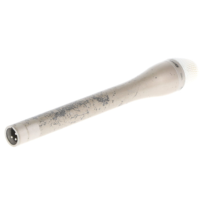 【中古品】SHURE SM63L ダイナミック型インタビューマイクロホン(ロング/シャンパンゴールド)