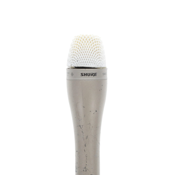 【中古品】SHURE SM63L ダイナミック型インタビューマイクロホン(ロング/シャンパンゴールド)