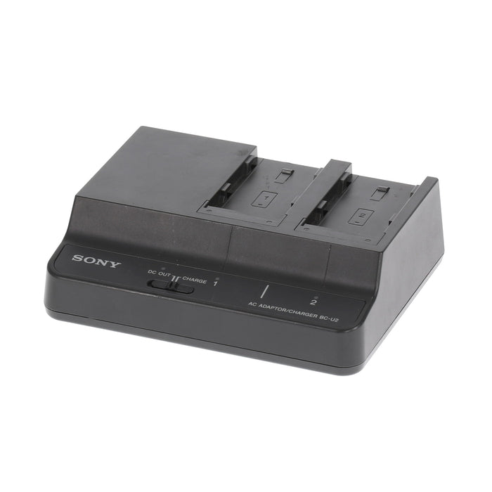 【中古品】SONY BC-U2 バッテリーチャージャー(バッテリーパック2個付属)