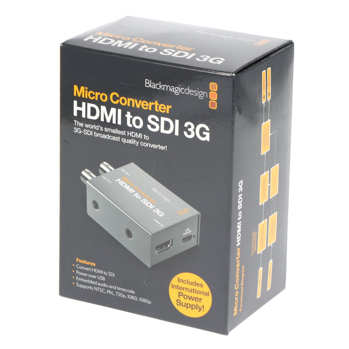 【中古品】BlackmagicDesign CONVCMIC/HS03G/WPSU Micro Converter HDMI to SDI 3G PSU(パワーサプライ付属)