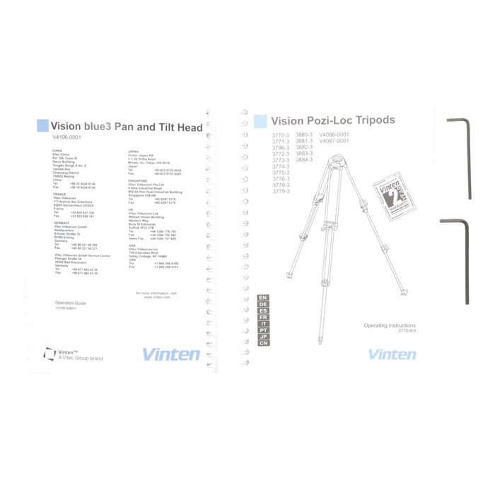 【中古品】Vinten VB3-AP2F Vision blue3システム(フロアスプレッダー)