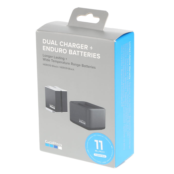 【中古品】GoPro ADDBD-211-EU デュアルバッテリーチャージャー+エンデューロバッテリー2個セット（HERO9/HERO10/HERO11）