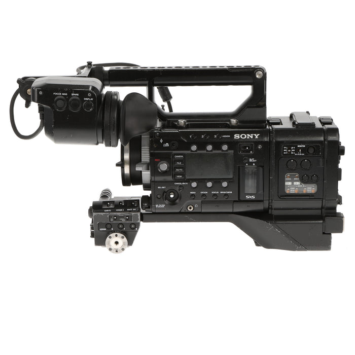 【中古品】SONY PMW-F55 ＋ DVF-EL100 + CBK-55BK CineAlta 4Kカメラ(ビューファインダー/EFPスタイルビルドアップキット付属)(ジャンク品)