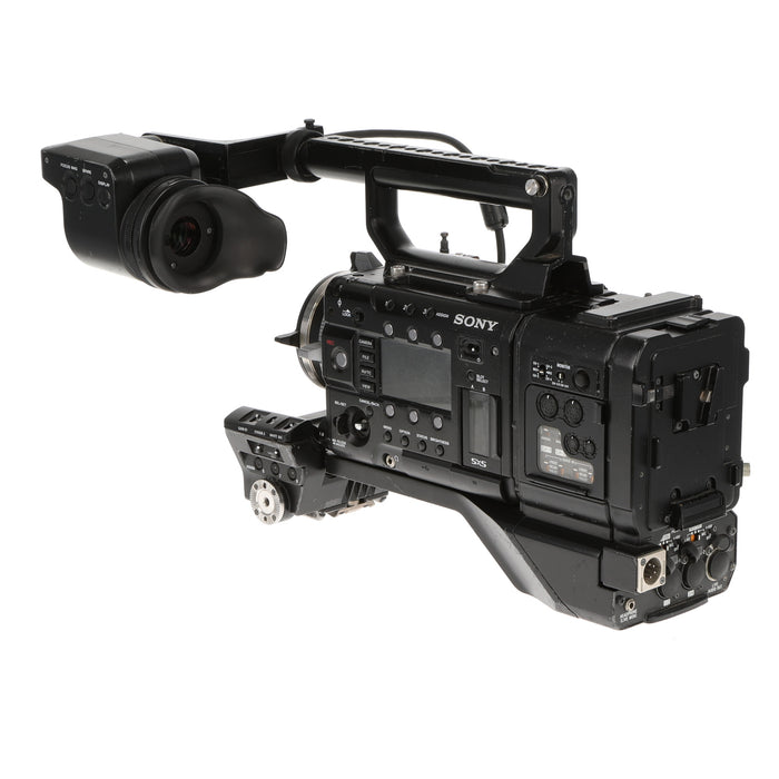 【中古品】SONY PMW-F55 ＋ DVF-EL100 + CBK-55BK CineAlta 4Kカメラ(ビューファインダー/EFPスタイルビルドアップキット付属)(ジャンク品)