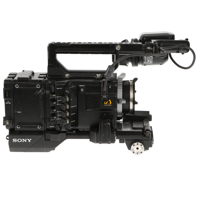 【中古品】SONY PMW-F55 ＋ DVF-EL100 + CBK-55BK CineAlta 4Kカメラ(ビューファインダー/EFPスタイルビルドアップキット付属)(ジャンク品)