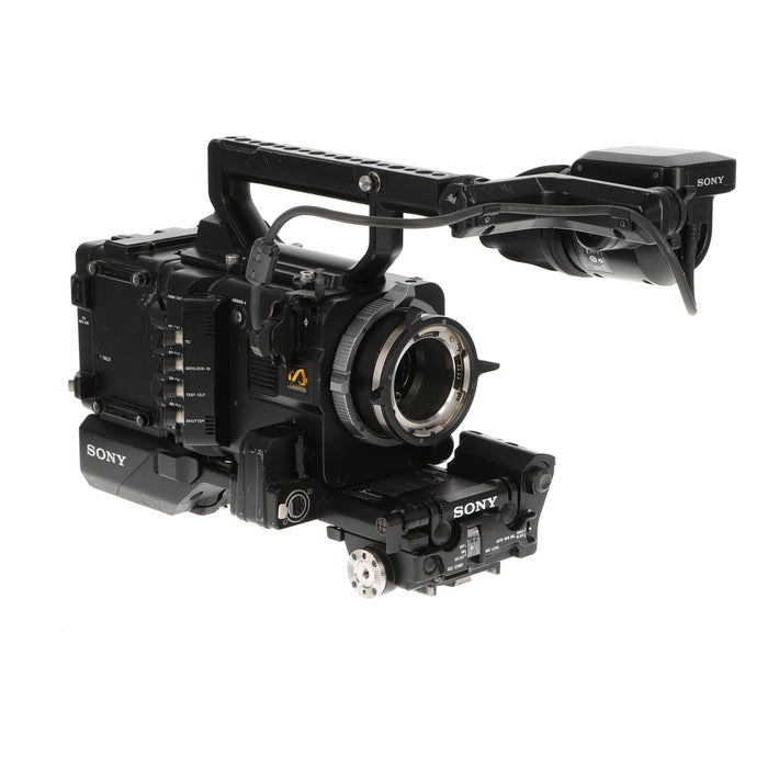 【中古品】SONY PMW-F55 ＋ DVF-EL100 + CBK-55BK CineAlta 4Kカメラ(ビューファインダー/EFPスタイルビルドアップキット付属)(ジャンク品)