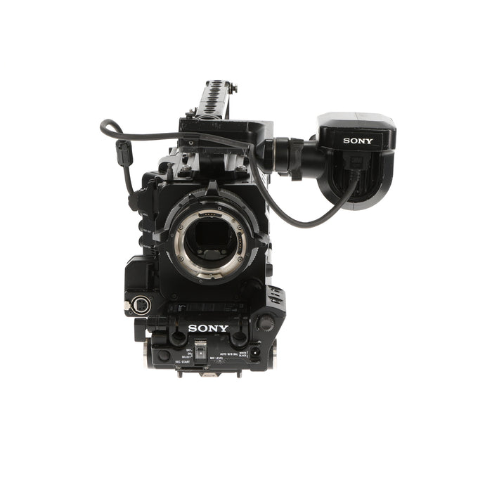 【中古品】SONY PMW-F55 ＋ DVF-EL100 + CBK-55BK CineAlta 4Kカメラ(ビューファインダー/EFPスタイルビルドアップキット付属)(ジャンク品)