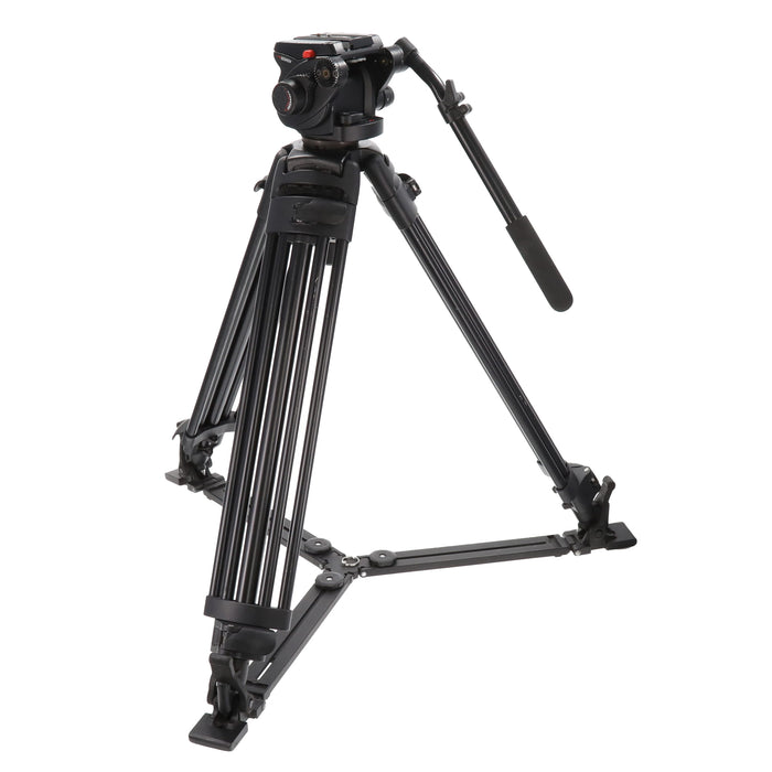 【中古品】Manfrotto 503HDV + 525MVB ビデオ三脚キット(ジャンク品)