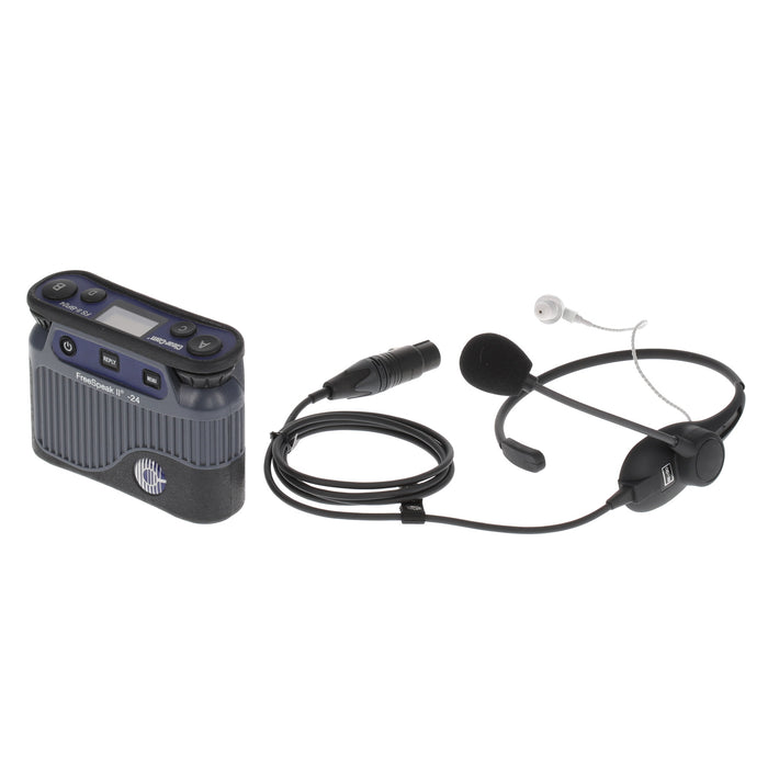 【中古品】Clear-Com FSII-BP24-X4 + CC-32 2.4GHzベルトパック + イヤフォン付ネックセット