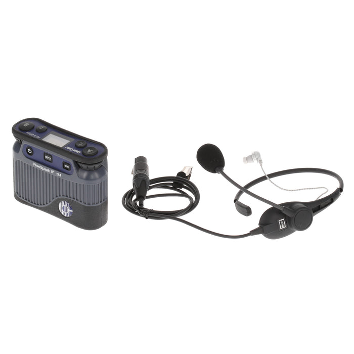 【中古品】Clear-Com FSII-BP24-X4 + CC-32 2.4GHzベルトパック + イヤフォン付ネックセット