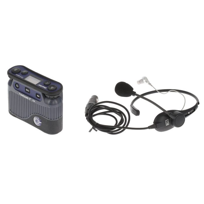 【中古品】Clear-Com FSII-BP24-X4 + CC-32 2.4GHzベルトパック + イヤフォン付ネックセット