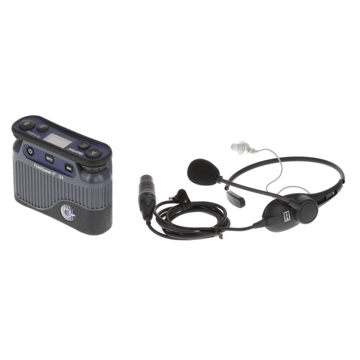 【中古品】Clear-Com FSII-BP24-X4 + CC-32 2.4GHzベルトパック + イヤフォン付ネックセット