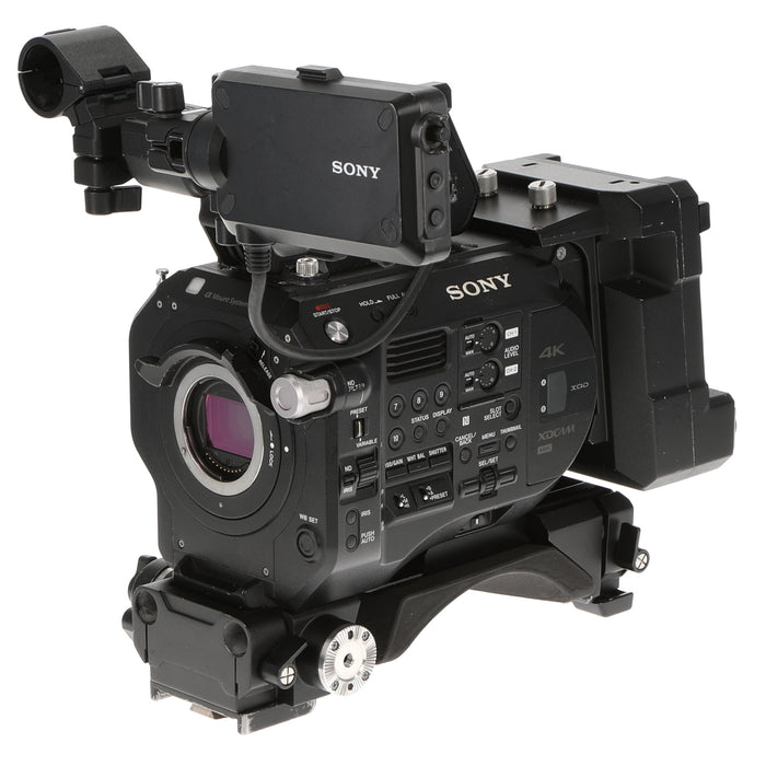【中古品】SONY PXW-FS7M2 + XDCA-FS7 ＋ VCT-FS7 XDCAMメモリーカムコーダー(ボディのみ)(拡張ユニット/ライトウェイトロッドサポート付属)