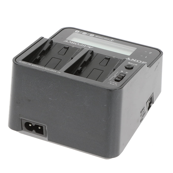 【中古品】SONY AC-VQV10 ACアダプター/チャージャー(バッテリーパック2個付属)