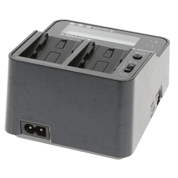 【中古品】SONY AC-VQV10 ACアダプター/チャージャー(バッテリーパック2個付属)