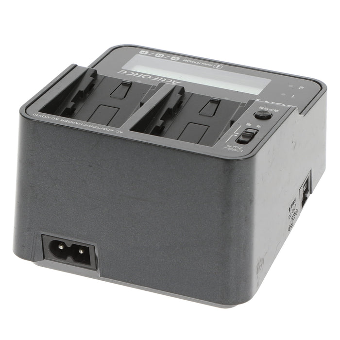 【中古品】SONY AC-VQV10 ACアダプター/チャージャー(バッテリーパック2個付属)