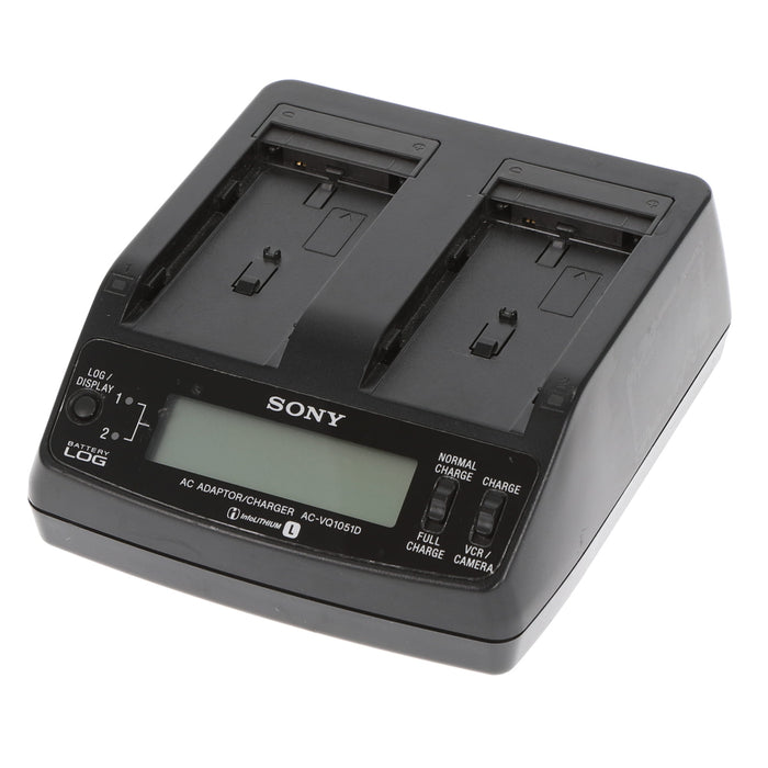 【中古品】SONY AC-VQ1051D ACアダプター/チャージャー(バッテリーパック2個付属)