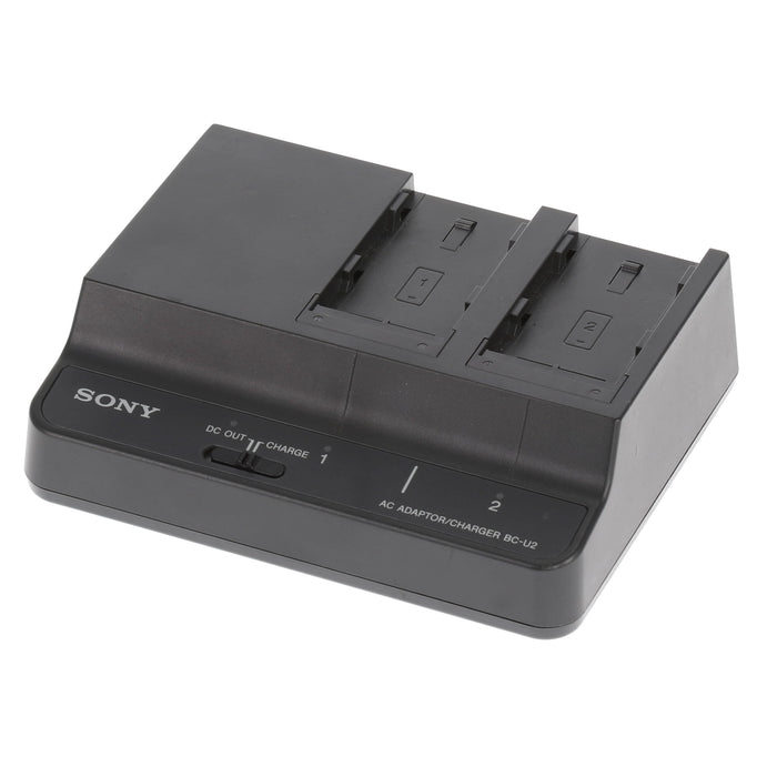【中古品】SONY BC-U2 バッテリーチャージャー(バッテリーパック2個付属)