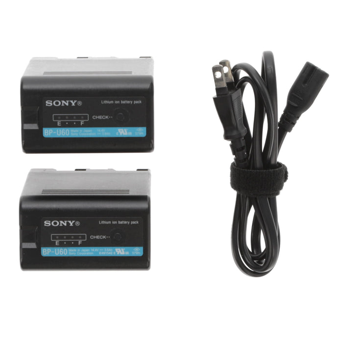 【中古品】SONY BC-U2 バッテリーチャージャー(バッテリーパック2個付属)