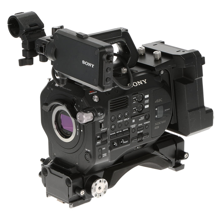 【中古品】SONY PXW-FS7M2 + XDCA-FS7 ＋ VCT-FS7 XDCAMメモリーカムコーダー(ボディのみ)(拡張ユニット/ライトウェイトロッドサポート付属)